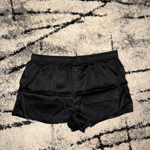 PINK Victoria's Secret Other - PINK Victoria's Secret Black Satin Boxer Shorts